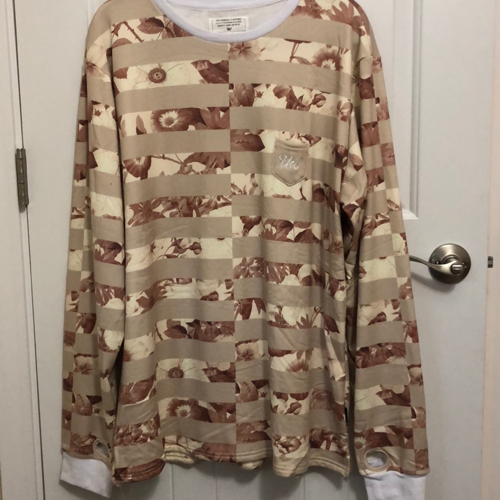 The Hideout Clothing Company Flower Era Striped Pullover Crewneck